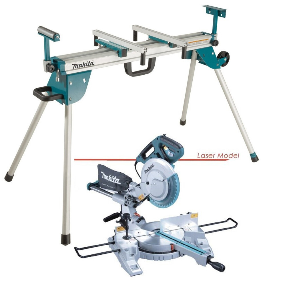 Makita LS1018L 240v 260mm Laser Bevel Sliding Mitre Saw with Blade and Leg Stand