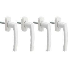 (2er-Pack) Weißer Fenstergriff, 4-teiliger Universal-Fenstergriff, Aluminium-Fenstergriff, passend