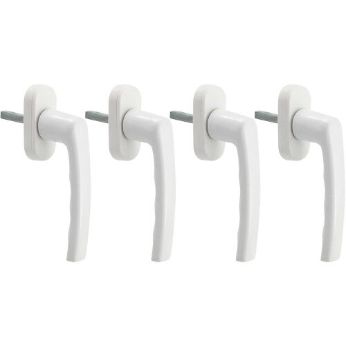 (2 Pack)White Window Handle 4 Piece Universal Window Handle Aluminum Window Handle Fits Left and Right