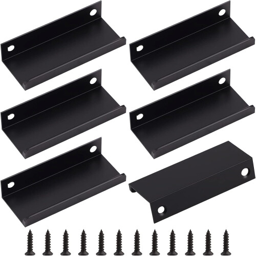 (2 packs) Invisible drawer pulls, 6 pcs kitchen spigot handles