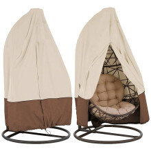 Hangstoelhoes van rotan, waterdicht, ei-kleurige stoelhoes, waterdicht, stofdicht, schommelstoelhoes