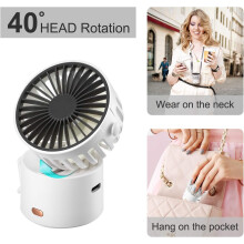 Draagbare miniventilator, persoonlijke kleine handventilator, USB oplaadbare batterij, handventilator