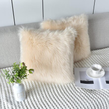 Fodera per cuscino decorativa quadrata in pelliccia sintetica di peluche, nuova serie di lusso
