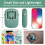 Mini USB-ventilator, draagbare handsfree nekventilator, oplaadbare handventilator, 3 instelbare snelheden 1