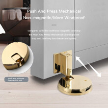 Deurstopper - Mat gouden kleur Deurstopper - Winddichte deurstopper van zinklegering, eenvoudig te installeren