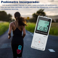 Xingfeng Mini Radio Tascabile AM/FM Portatile con Contapassi Integrato AM FM Radio Stereo Personale