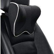 (Confezione da 2) Cuscino per auto - Poggiatesta in memory foam per auto, per la guida, nero