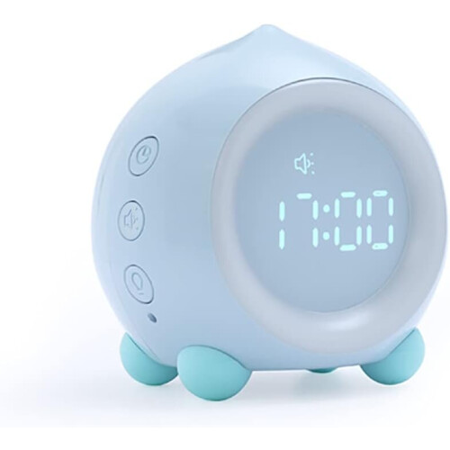 Children's alarm clock, wake-up light, digital clock, sleep timer, snooze function