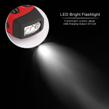 Noodweerradio op zonne-energie, draagbare FM/AM/NOAA-noodradio met 3 LED-zaklamp
