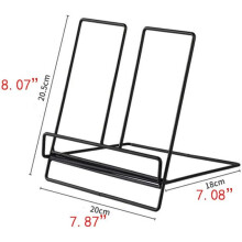 Multifunctionele opvouwbare metalen receptenhouder voor op het aanrecht, tablet of iPad