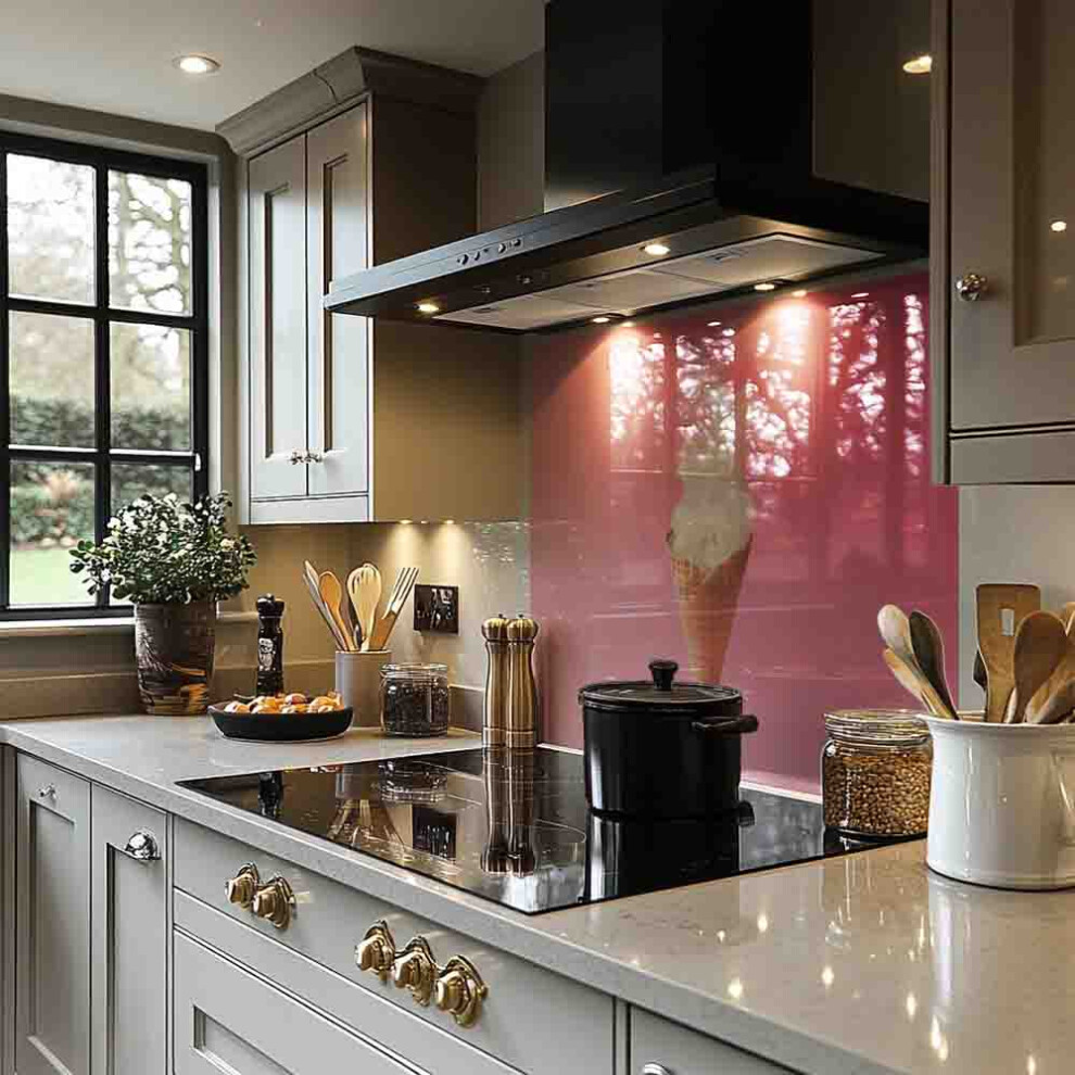 Benjamin Tate Design Cream Smoking Ice Cone Splash Back