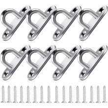 (2 verpakkingen) RVS-haak (8 stuks) - Zware muurbeugel (5x2 cm) - U-vormige metalen haken met 2 gaten