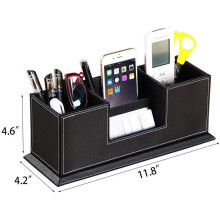 Leuke leren pennenhouder, potloodhouder, pennenbakje/standaard/bakje/container/bakje