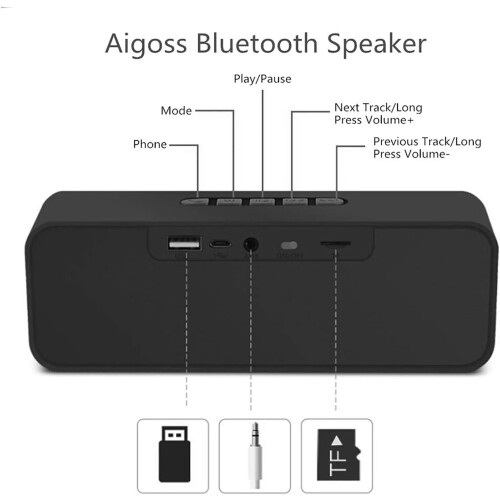 S3 Draagbare Bluetooth-luidspreker Bluetooth 4.2 Subwoofer Draadloze luidspreker HD-stereogeluid