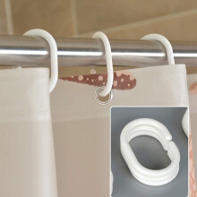 Moderne badkamerdouchegordijn waterdicht PEVA-kunststof douchegordijn met schelpen en hoo.
