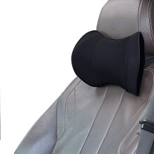 (Confezione da 2) Cuscino auto - sedile con poggiatesta con memory foam per la guida, comodo, nero