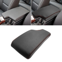 Rivestimento per bracciolo in morbida pelle nera e rossa per BMW Serie 3 E90 2005-2012, bracciolo centrale