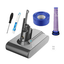 21,6V v7-batterij + filters ter vervanging van de hele set voor de Dyson v7 Fluffy v7 Pet v7 Pro-stofzuiger