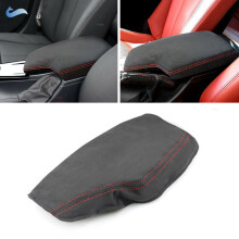 Copertura per bracciolo con linea rossa in pelle scamosciata con guida a sinistra per BMW Serie 3 F30