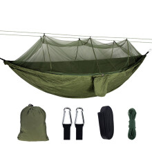 Draagbare kampeertent hangmat met klamboe 2 personen luifel parachute hangbed jacht 210T nylon slaapbed