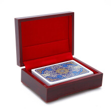 1 Stk. Hochwertige Kartenspielbox aus Holz, Aufbewahrungsbehälter, Verpackung, Poker-Bridge-Box
