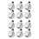 Stove knobs. Oven handle 12 pcs. 6mm Universal Silver Control Knobs for Zinc Alloy Gas Stove 1