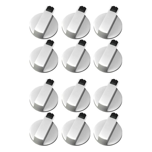 Stove knobs. Oven handle 12 pcs. 6mm Universal Silver Control Knobs for Zinc Alloy Gas Stove