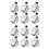 Stove knobs. Oven handle 12 pcs. 6mm Universal Silver Control Knobs for Zinc Alloy Gas Stove 2