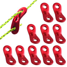 10 stuks touwspanners, touwspanners, 2-gats snelknoop, ultralichte scheerlijn, touwspanners van aluminiumlegering