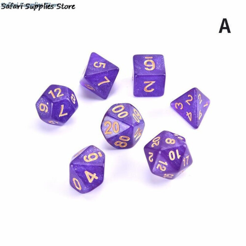 Polygon 7 Die Geschnitztes Musterset mit D4 D6 D8 D10 D10 D12 D20 RPG DND