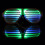 Hetang Yuese Light Up Shutter-bril - Reactief geluid - USB-oplaadbare ravebril - Veelkleurig 1