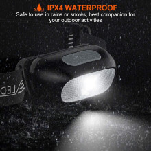 Lampada frontale a LED ricaricabile Hetang Yuese, torcia potente impermeabile con 5 modalità di illuminazione,