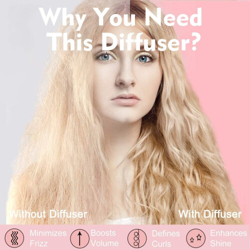 Diffusore per capelli Hetang Yuese Diffusore universale per capelli ricci e naturali, accessorio professionale
