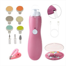 Hetang Yuese - Tagliaunghie per neonati con caricatore USB, set per manicure e tagliaunghie elettrico