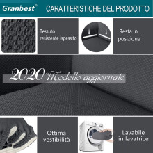Elegante copridivano spesso - Copridivano elasticizzato in jacquard con braccioli per soggiorno - Antiscivolo