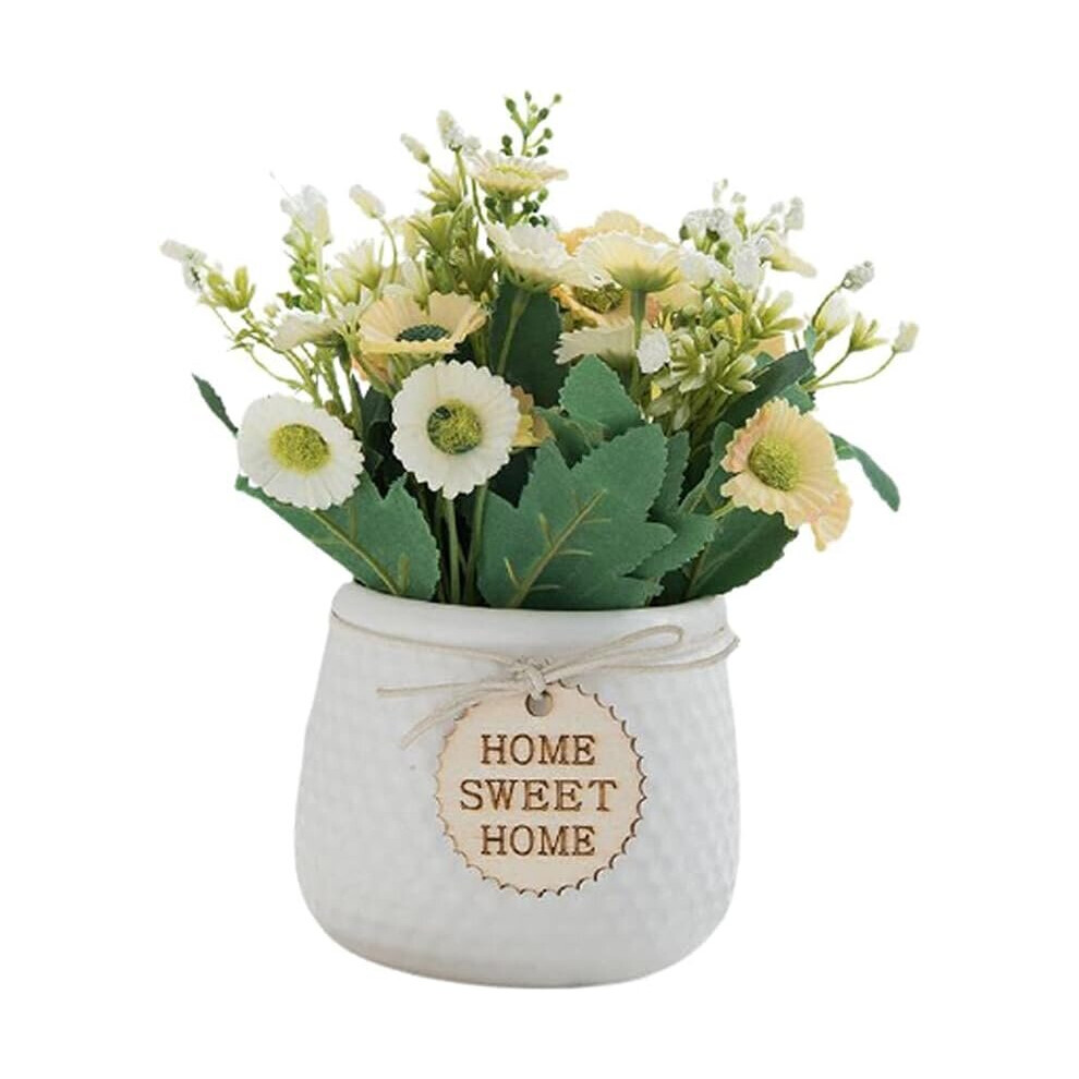 Kunstmatige kamilleplant met keramische bloempot voor binnen en buiten, tafeldecoratie voor bruiloften,