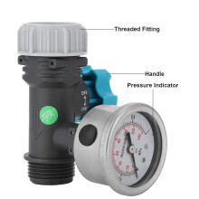 Hetang Yuese Verstelbare Waterdruk Regelklep met Manometer Kas Tuin Bewateringsregelaar Landbouw Irrigatieregelaar