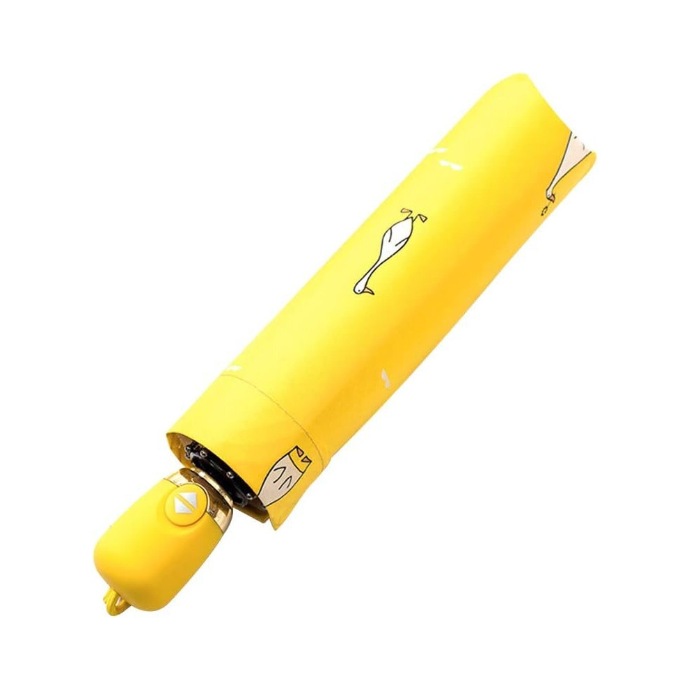 Xingfeng Travel Opvouwbare Paraplu Cartoon Eendenpatroon Winddicht UV-Beschermende Parasol
