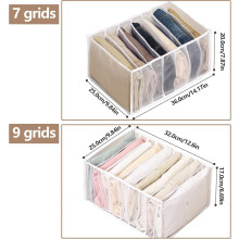 Hetang Yuese lade-organizer, opvouwbare kledingorganizer van mesh, garderobekastorganizer met compartimenten,
