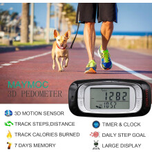 Hetang Yuese Walking Pedometer - Registreer stappen, kilometers, calorieën en actieve tijd Stappentellerclip