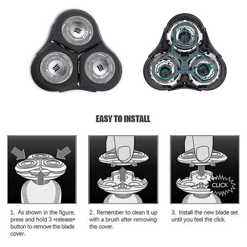 (2 Pack)Pack contains 2 Rq11 replacement heads for Sensotouch 2d shavers