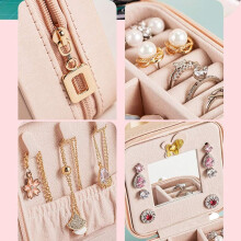Hetang Yuese Dames Sieradendoos Mini Sieraden Opbergdoos Draagbare Sieradendoos Sieraden Opbergdoos