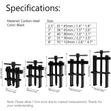 Hetang Yuese Inch Carbon Steel Verstelbare Dubbele Kaak Lagertrekker - Rechte Pomppoelie Trekker