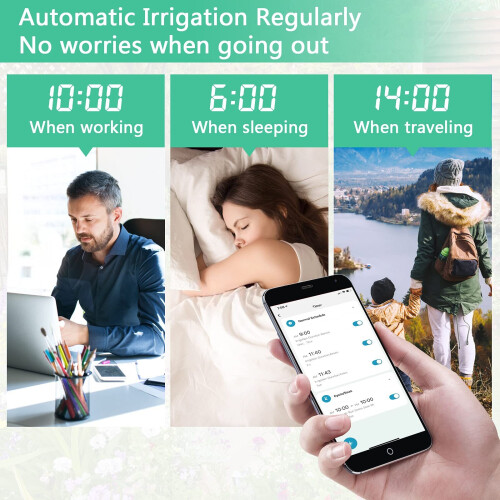 Timer per irrigazione, timer per irrigazione intelligente con controllo tramite app WiFi e Bluetooth,
