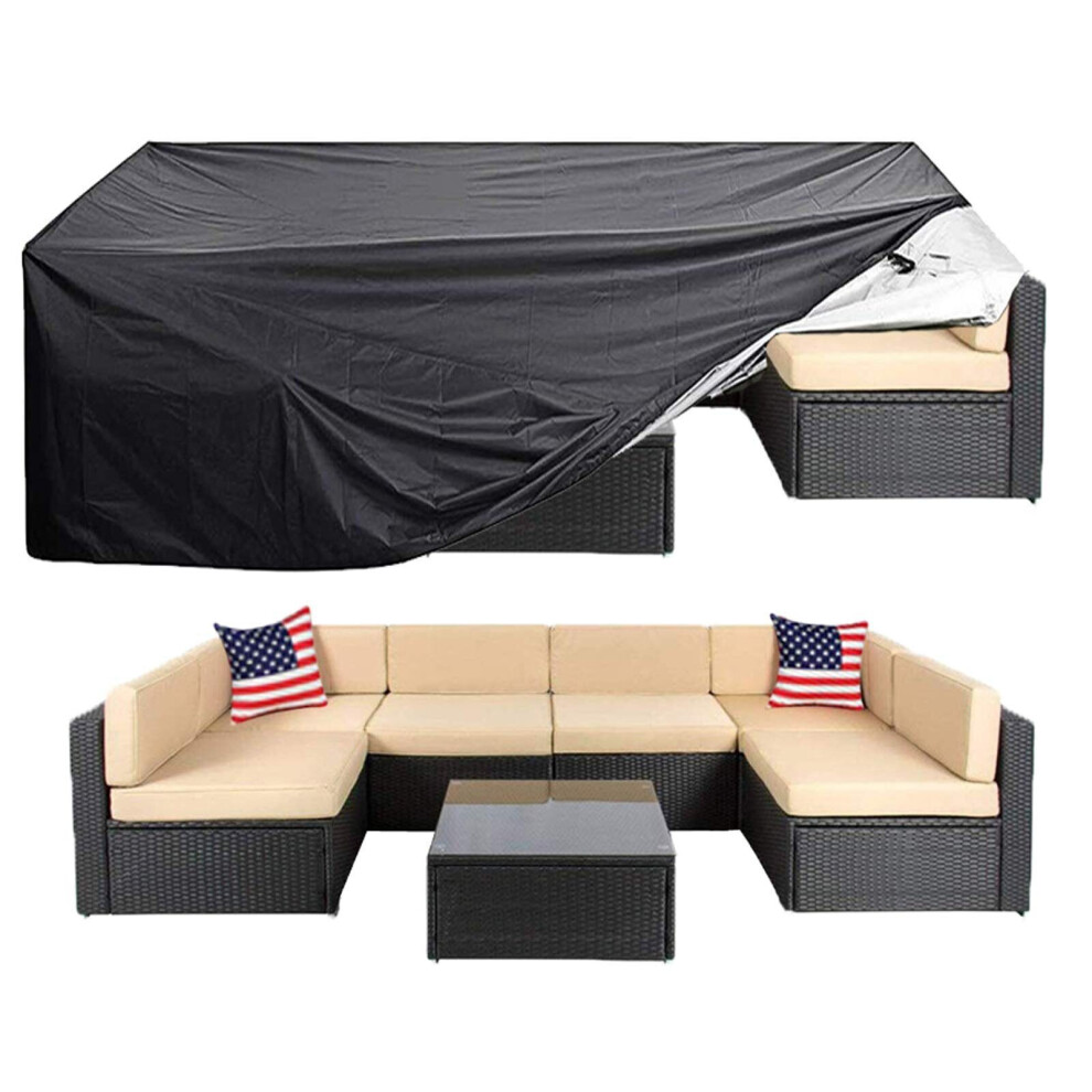 Hetang Yuese Patio Cover Super Grote Buitentafel Stoel Bankhoes Stofdicht UV/Windbescherming 124" x