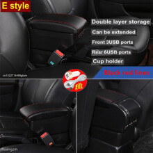 Bracciolo con portaoggetti KIA RIO per Europa Sud America Console centrale girevole Posacenere portaoggetti