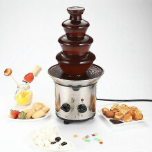 Fontana elettrica a 4 livelli - Scioglitore, set per fonduta per cioccolato, caramelle, salsa ranch,