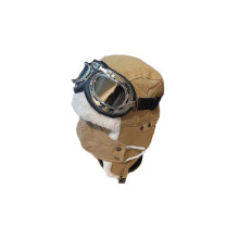Cappello invernale da aviatore, unisex, con paraorecchie, da sci, da tenere al caldo, color cachi