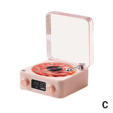 Der Waves Vinyl-Plattenspieler, 2024 neuer Waves Bluetooth-Vinyl-Player, vier Modi, Pink