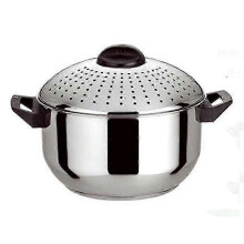 Colino per pasta in acciaio inox, pentola per pasta con coperchio per utensili in acciaio inox 16 cm